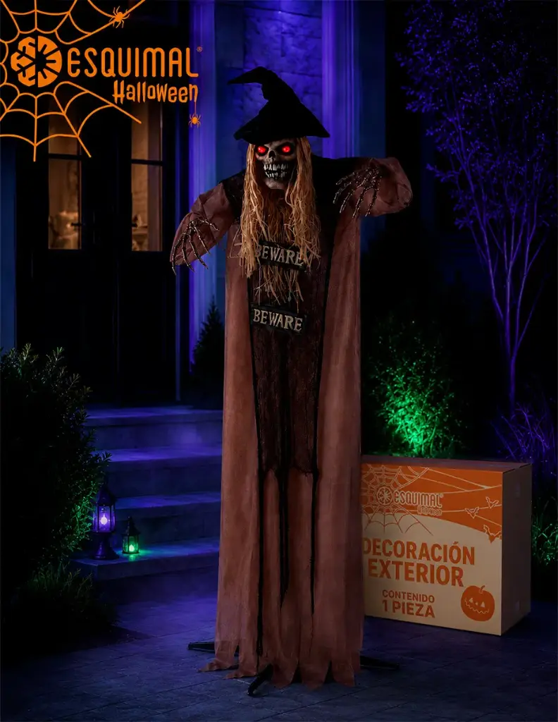 Vigilante de la Cosecha – Ojos LED, Movimiento y Sonidos de Terror